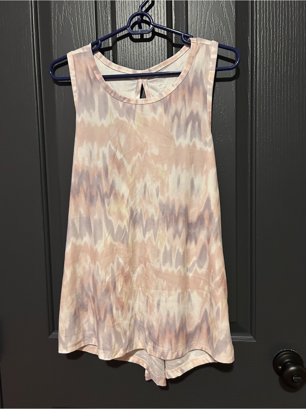 Old Navy Active Sleeveless Pastel Tie-Dye Tank Top - Pink & Lavender